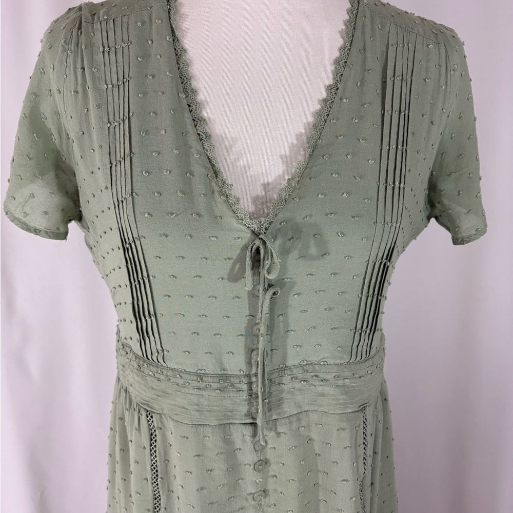 Lulu's Sage Lace-Trimmed Boho Maxi Dress - Picture 3 of 9